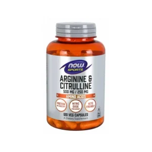 NOW Foods Arginine & Citruline 500mg/250mg 120 Vegetable capsules