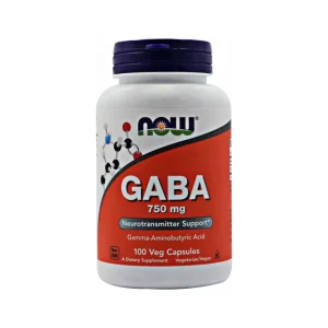 NOW Foods GABA 750mg 100 veg capsules